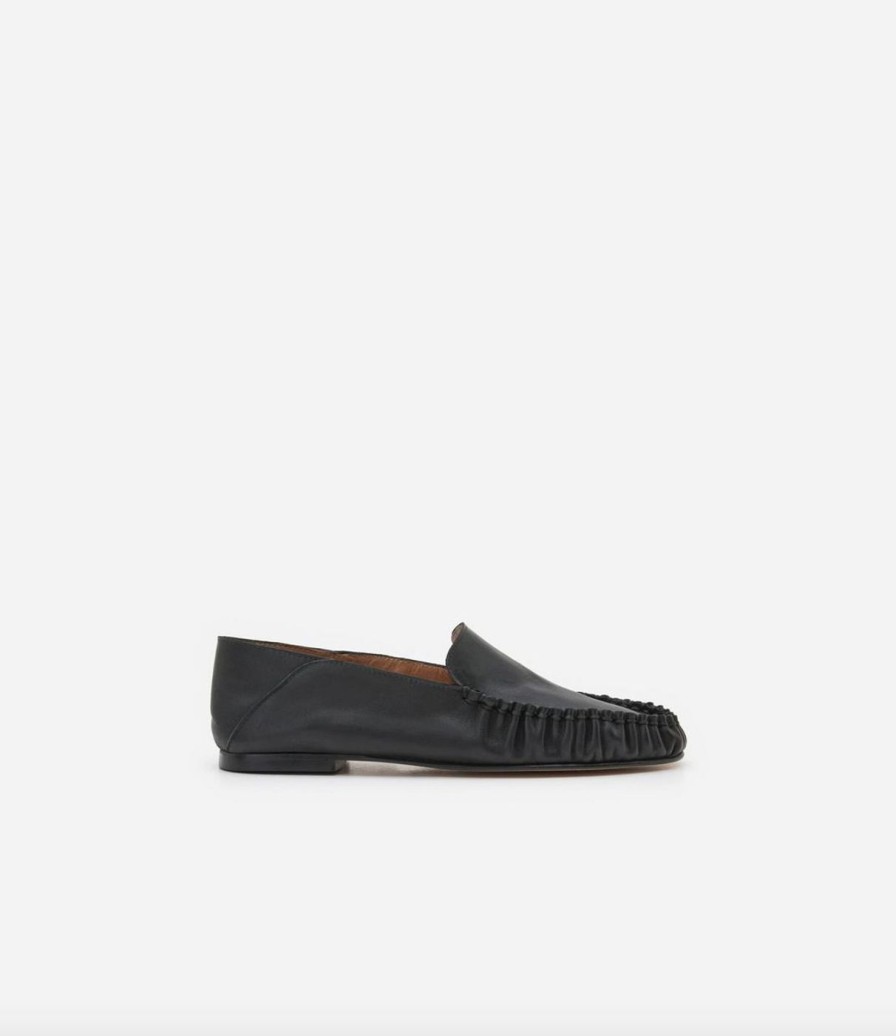 Flattered Mustat Nahka Loaferit Clearance